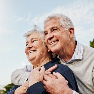 an older couple smiling and spending time together