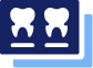 Icon of teeth on monitor