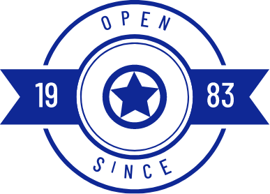 Open since 1983 logo